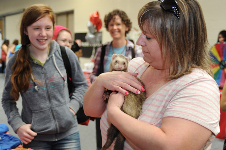 Participants at a previous Veterinary Teaching Hospital open house event.