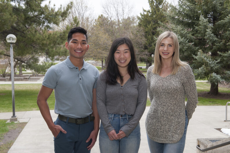 (Left to right) Joshua Ragasa, Jessica Lee, and Kylee Dayton.