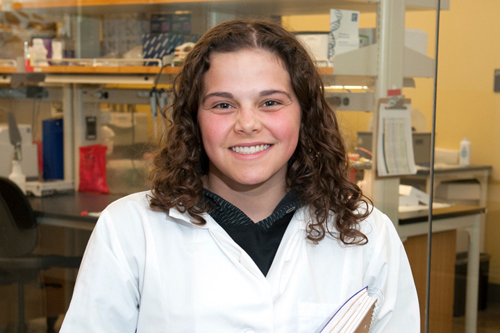 Natasha Puzon in a lab.