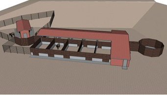 Architectural rendering of facility.