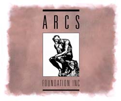 Icon for ARCS over the top of a watercolor background.