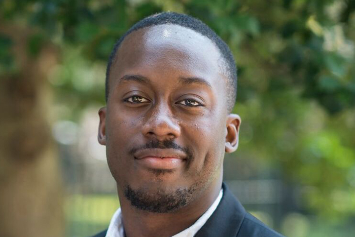 Maurice, in 2022, outside the College.