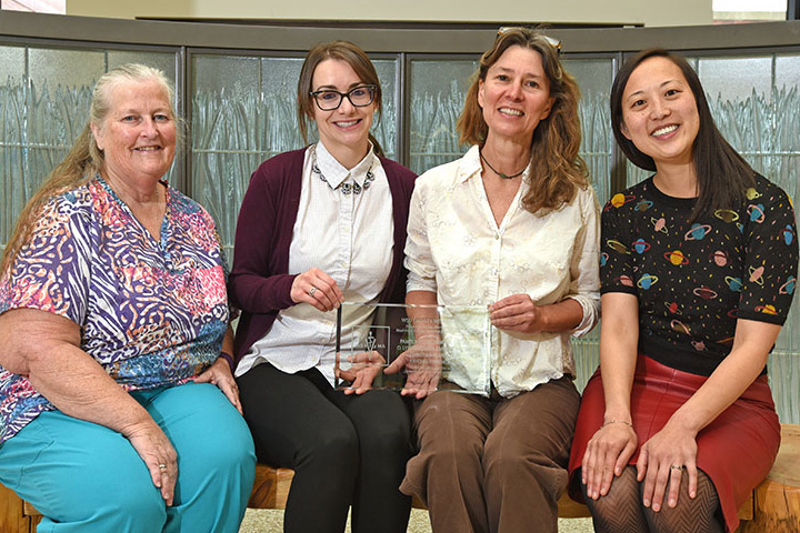 Left to right are cardiology technician Raychel Fairchild, cardiology resident Dr. Christina Plante, cardiologist Dr. Lynne Nelson, and cardiologist Dr. Pamela M. Lee.