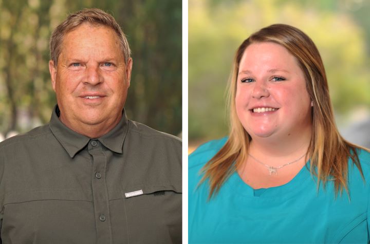 Dr. Claude Ragle and Kasey Burton.