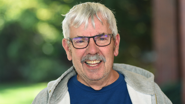 Rob Houston outside the College.