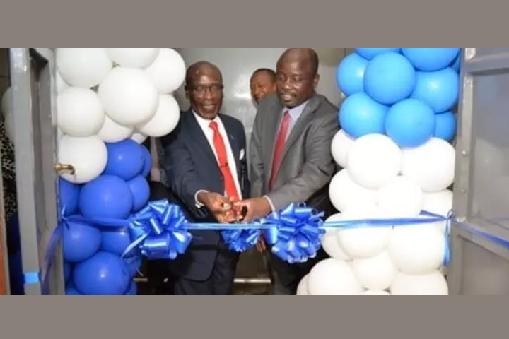 Ribbon cutting ceremony.