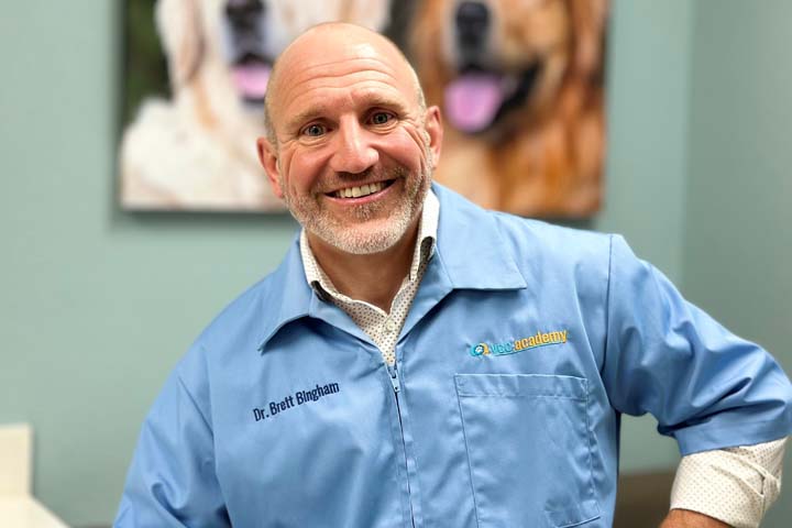 Dr. Bingham in uniform at his clinic.