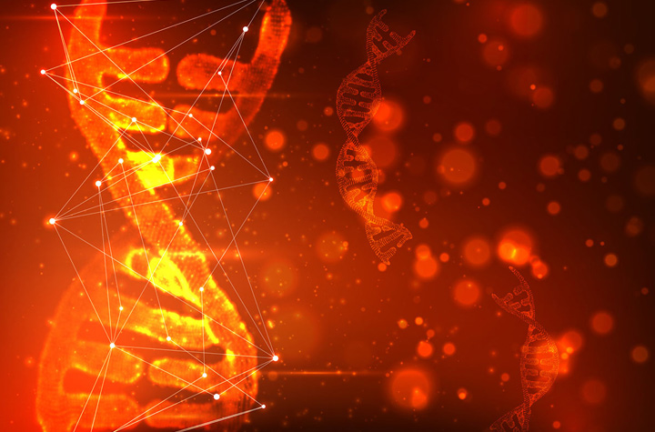 Artistic rendering of genes. Image by Alex Sholom on iStock