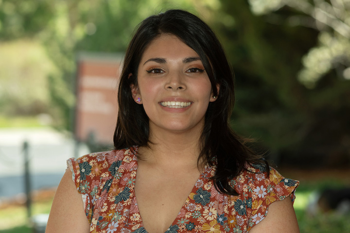 Mirella outside the Teaching Hospital.