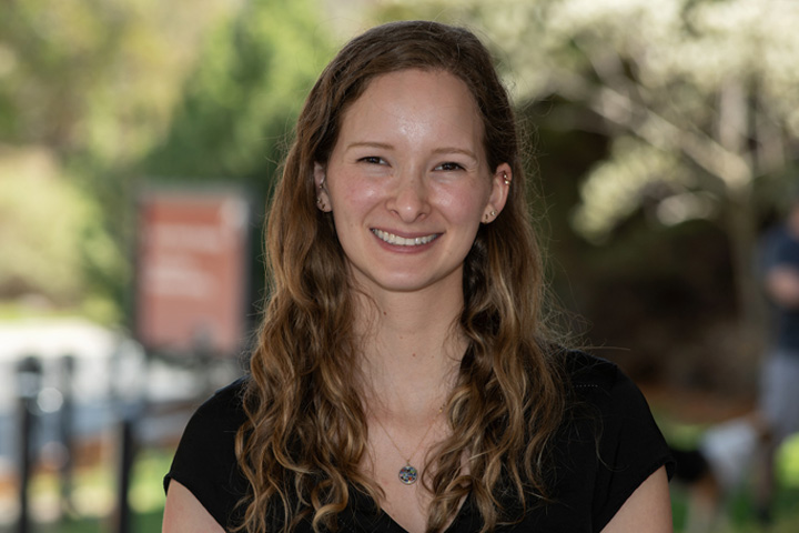 Anila outside the Teaching Hospital.