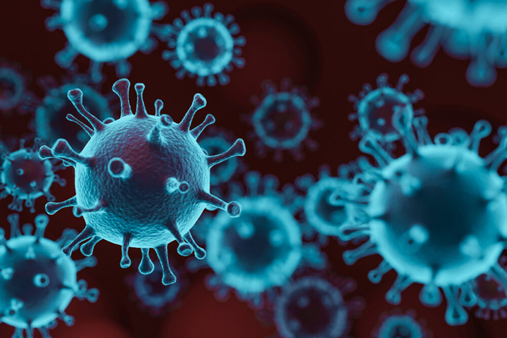 Artistic representation of a virus.