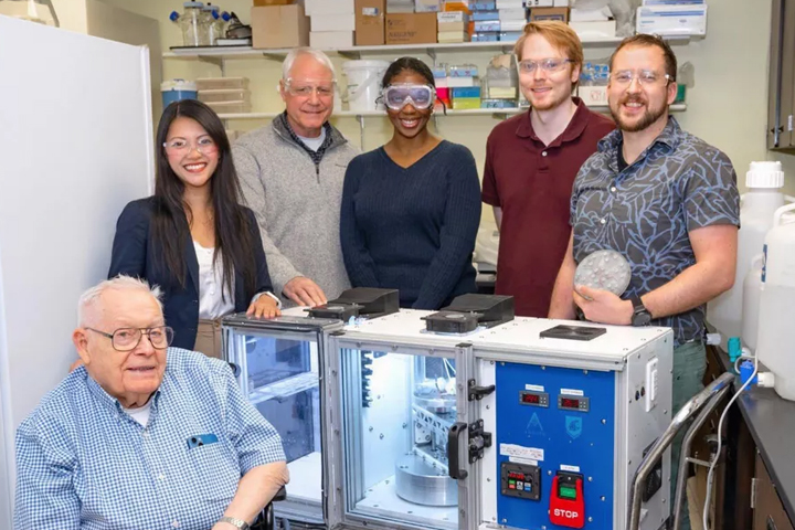 William C. Davis, left, Kitana Kaiphanliam, Bernard Van Wie, Zakora Moore, Brenden Fraser-Hevlin and Eric Barrow.