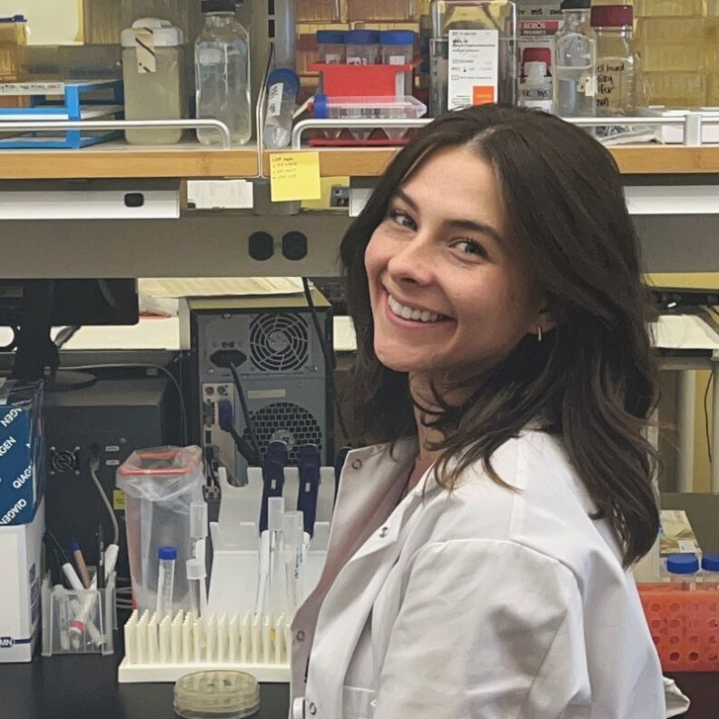 Shannon Allen Whiles is pictured in the lab.