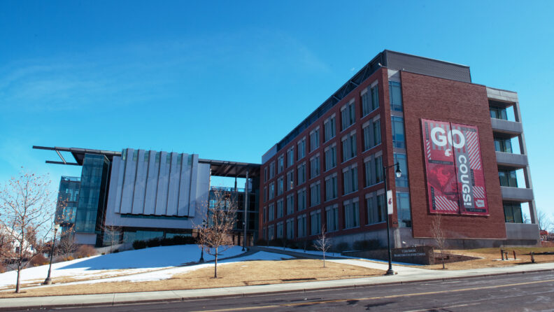 View of the Biotechnology Research Building from Stadium Way.