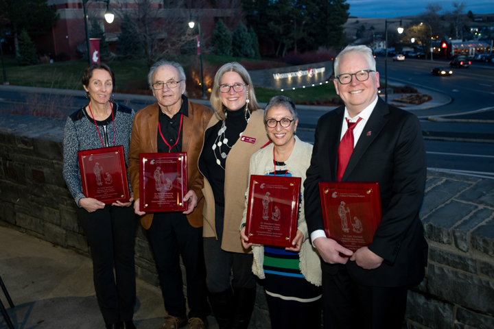 L-R, Leslie Sprunger, Steve Vredenburg, Dori Borjesson, Khursheed Mama, and Gary Marshall.