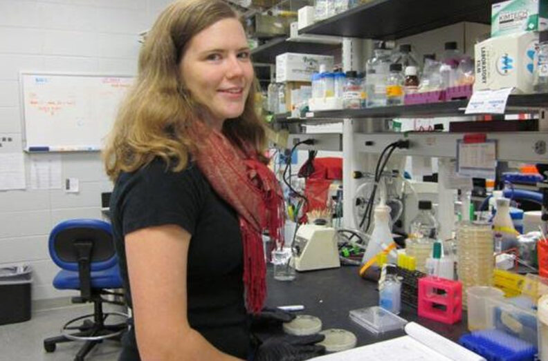 Katherine Rempe in a laboratory.