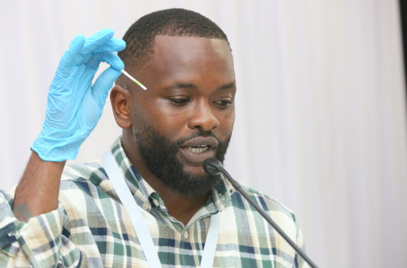 Mugambi is one of the ten fully supported PhD fellows under the Feed the Future Innovation Lab for Animal Health (AHIL) program. Photo AHIL/Maxwell.