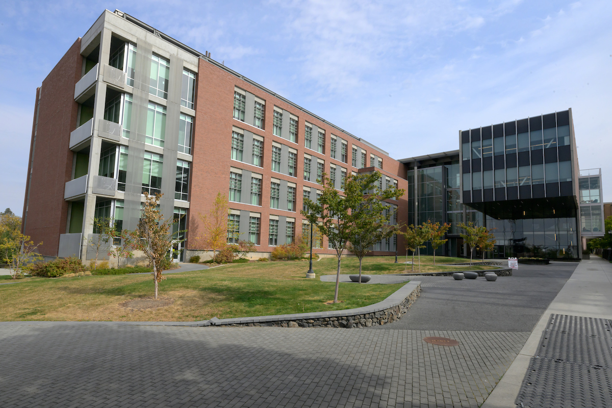 Veterinary Biomedical Research building in the fall