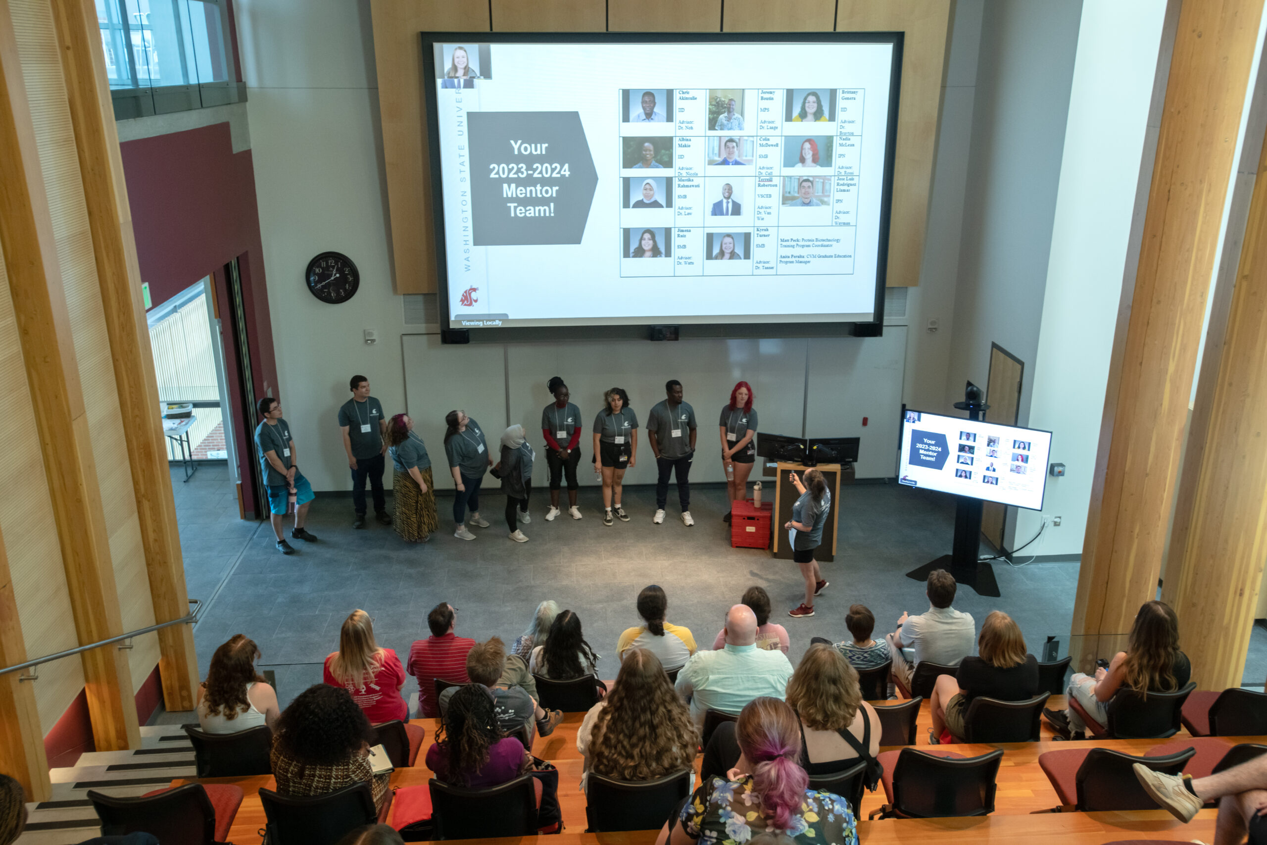 Graduate students in orientation