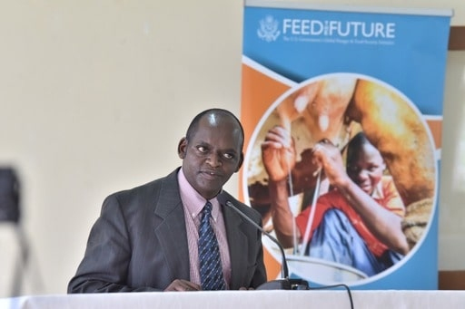 Ernest Njoroge at a podium.