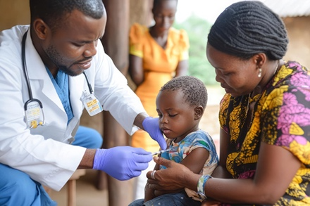 Dr with kid and parent