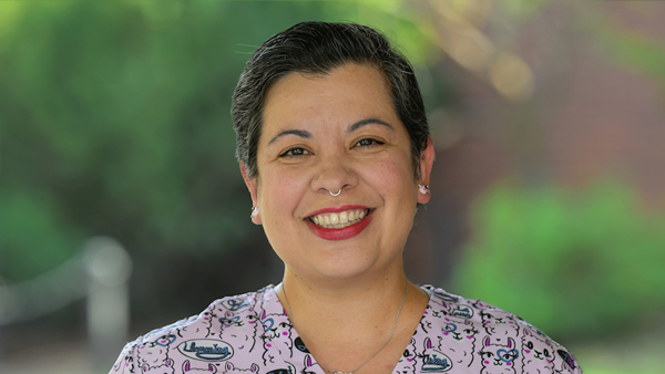 Lulu outside on a nice summer day.