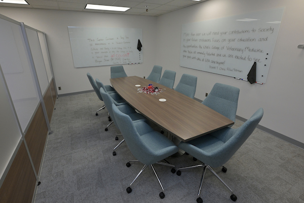 Conference table in the student success center