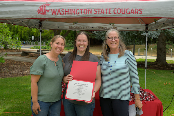 Stacy and KT with Dean Dori. Amie not pictured.