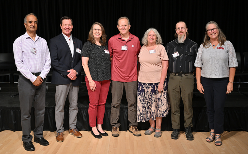 (L-R) Murali Chanda, Bob Mealey, Lynne Haley, Doug Call, Jennifer Watts, Eric Lautzenheiser, Dean Dori Borjesson.