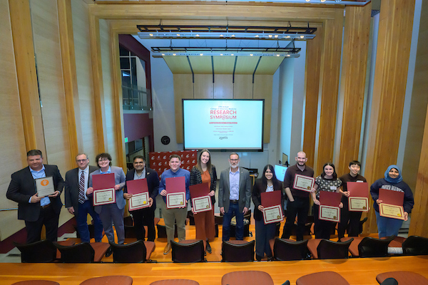 Group of winners from the 2025 Research Symposium.