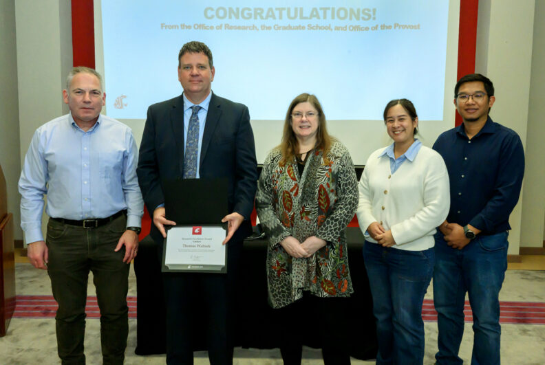 (L-R) Kevin Snekvik, Thomas Waltzek, Kelly Brayton,