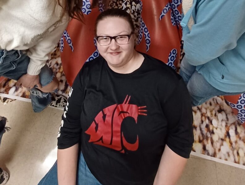 Mak Lilley is shown in a WSU shirt.