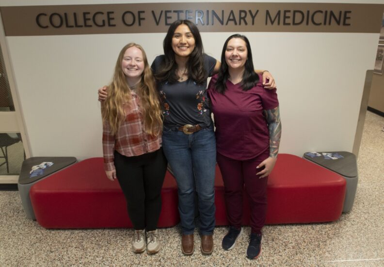 Shyla Neugebauer, Rochelle Hunt, and Melanie Kicker pose.