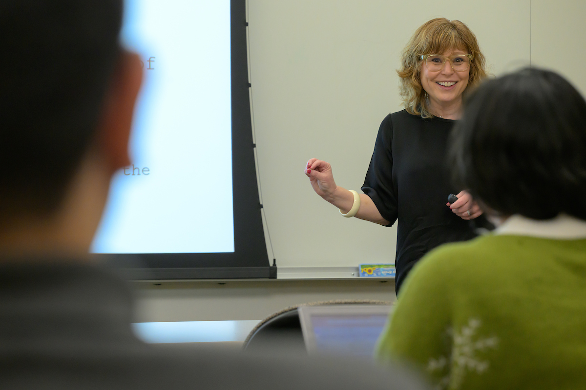 Professor teaching class.