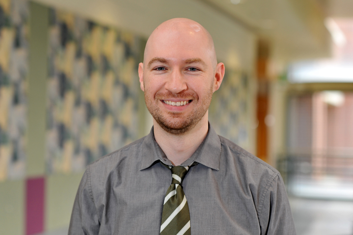 Portrait of Stephen in the Animal Disease Biotech Facility.