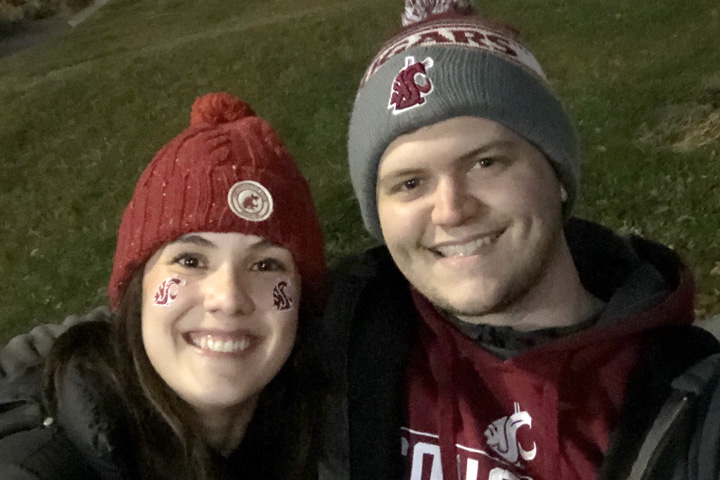 Travis and Shelby in the Coug Gear.