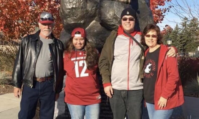 Vivian Weisbarth with her family.