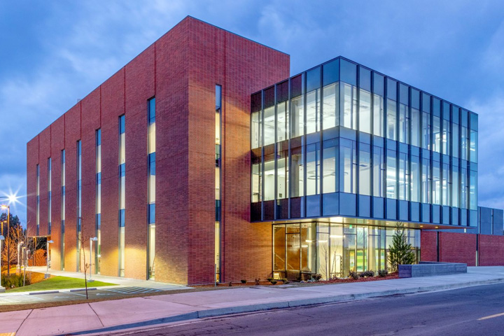 Evening shot of the new wing, with lots of Photoshop effect.