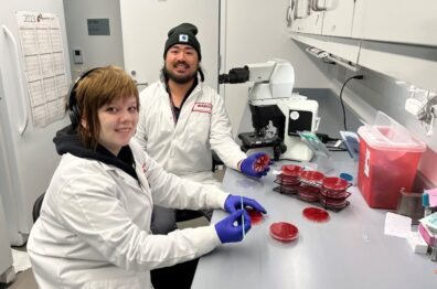 Technicians in a lab.