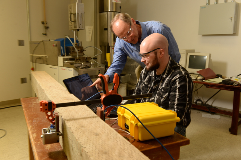Don Bender instructs a student