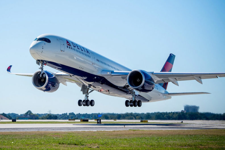 An airplane taking off