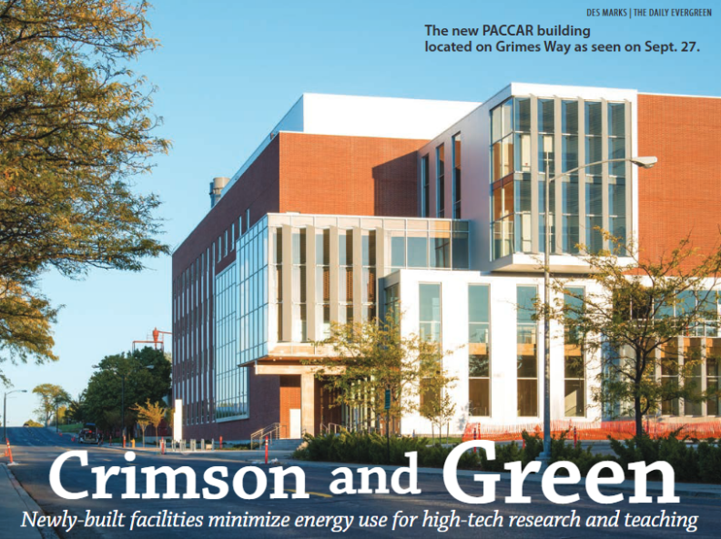 Photo of the PACCAR building on the WSU Pullman campus