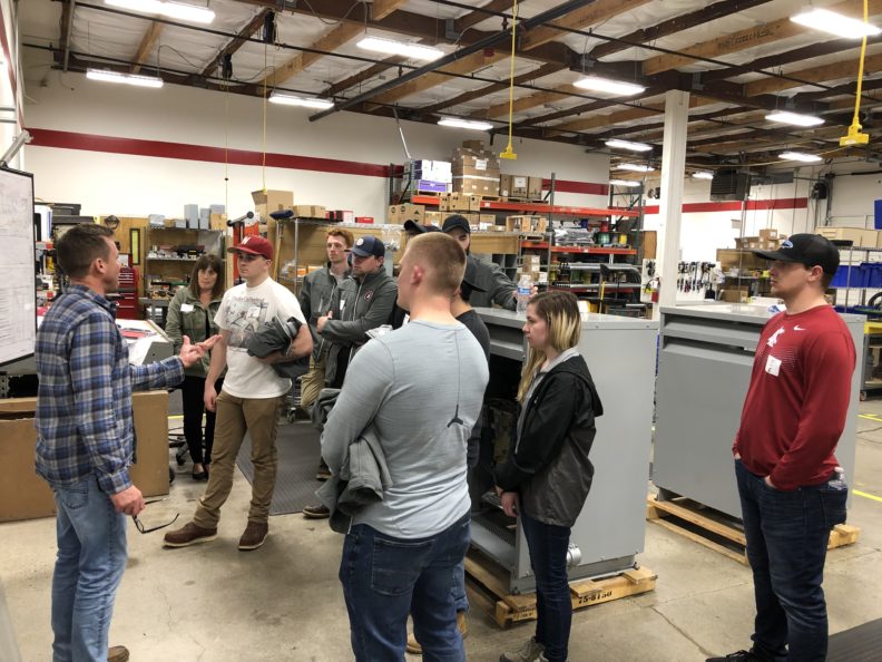 Vik Yadama and students test composite panels