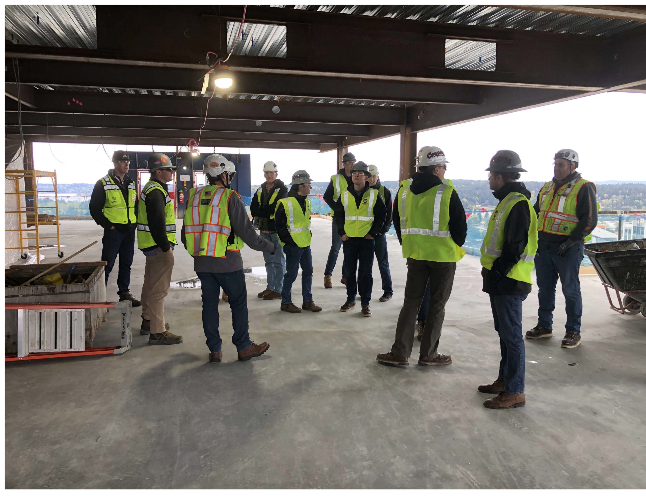 Students at Construction Site