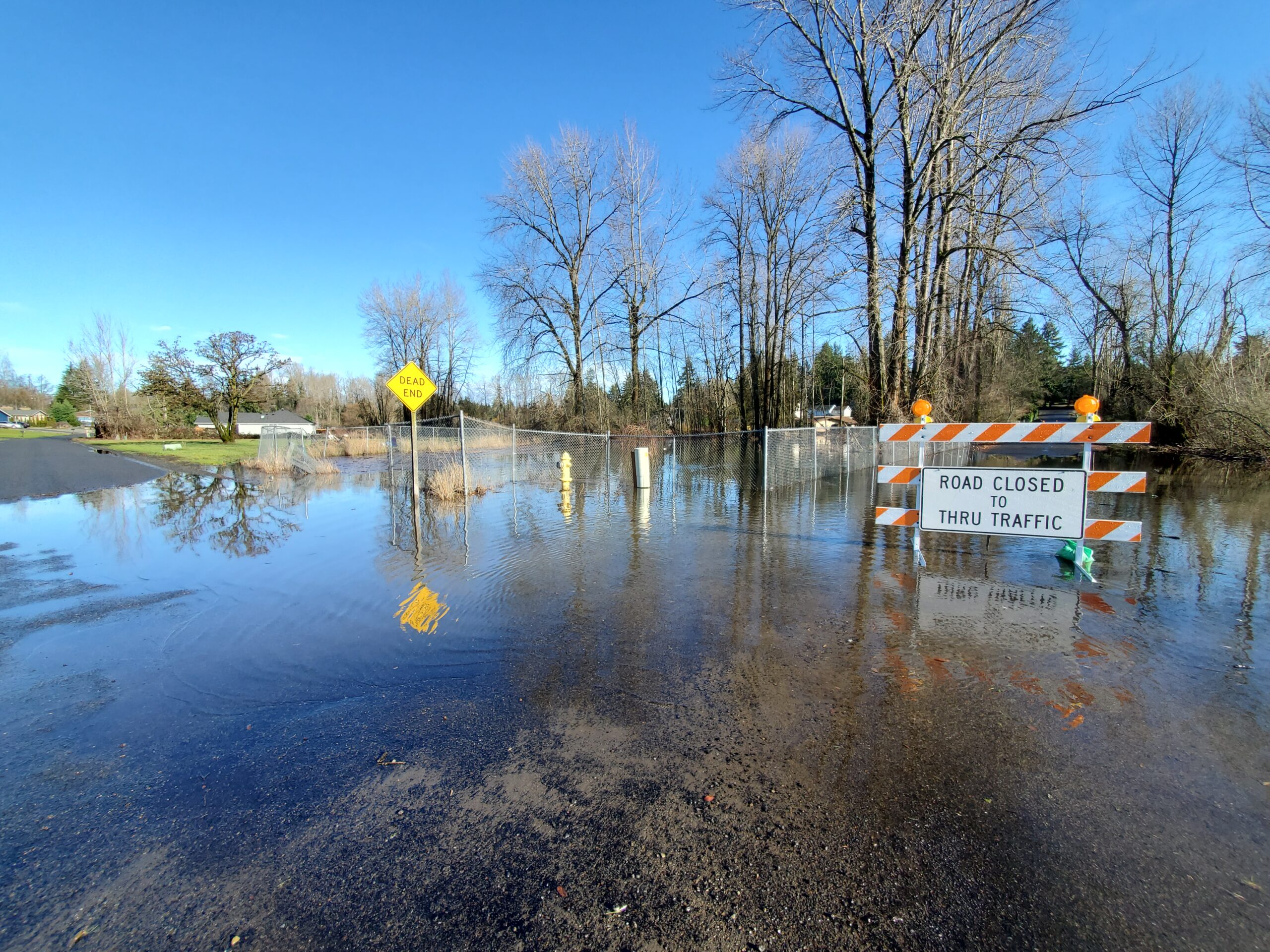 water over roadway