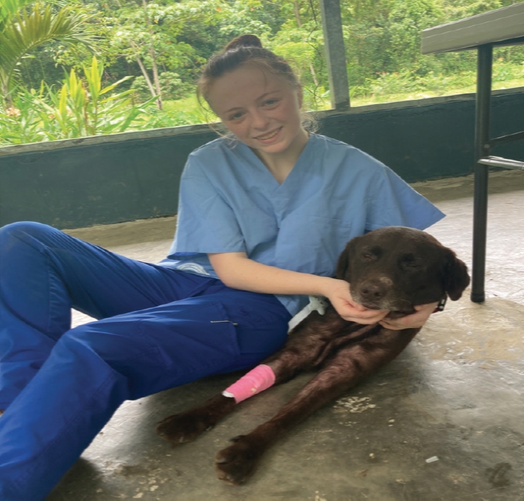 Keliann Stephens with dog