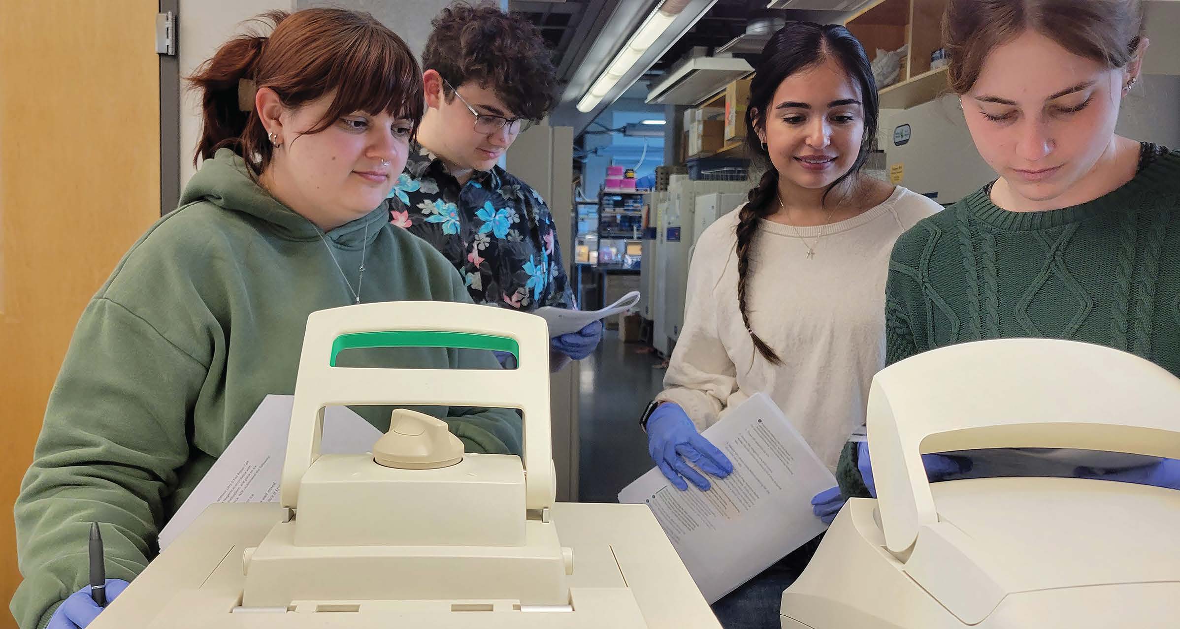 Students in the lab