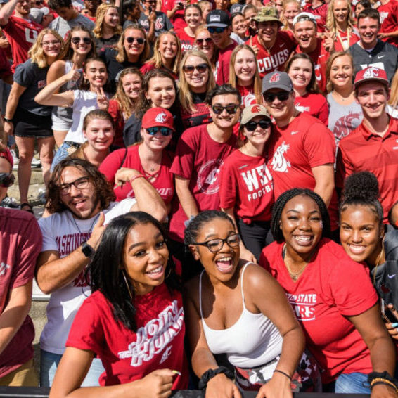 Students at a football game