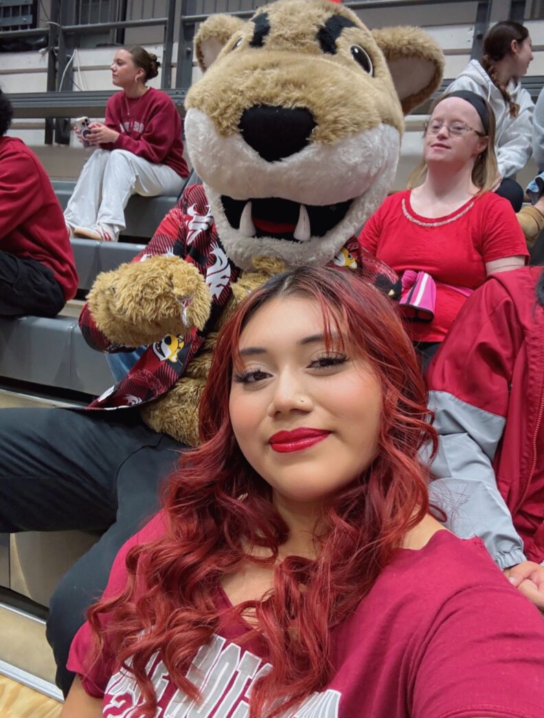 Selfie of OL Evelyn and Butch T. Cougar
