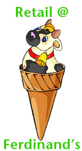 Cartoon Cow in an ice cream cone.